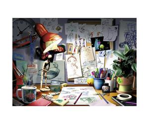 Ravensburger Disney Pixar Jigsaw Puzzle - The Artist's Desk | 1000 Unique Pieces | Anti-Glare Surface | Ideal for Adults | Model Number: 19432