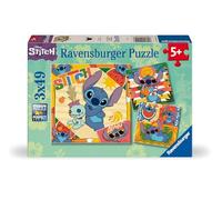 Ravensburger Disney Stitch Gifts and Toys - 3x 49 Piece Jigsaw Puzzles for Kids Age 5 Years +