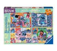Ravensburger Disney Stitch Bumper Pack 4x100 Piece Jigsaw Puzzle for Kids - Every Piece is Unique Pieces Fit Together Perfectly