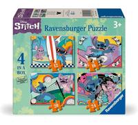 Ravensburger Disney Stitch 4 in a Box Jigsaw Puzzles for Kids Age 3 Years Up - 12, 16, 20 & 24 Pieces - 2025 Edition