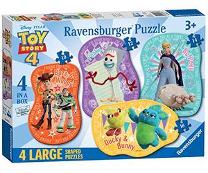 Ravensburger Disney Toy Story 4, 4 Large Shaped Jigsaw Puzzles (10, 12, 14, 16 piece) for Kids age 3 years and up