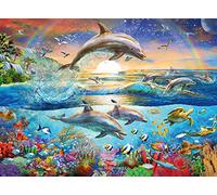 Ravensburger Dolphin Paradise 300 piece Jigsaw Puzzle with Extra Large Pieces for Kids age 9 years and up