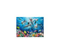 Ravensburger Dolphins in The Coral Reef 500 Piece Jigsaw Puzzle for Adults - 14710 - Every Piece is Unique Softclick Technology Means Pieces Fit Toge