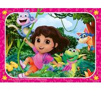 Ravensburger Dora 4 in a Box (12, 16, 20, 24 piece) Jigsaw Puzzles for Kids Age 3 Years Up 1+ Players Gifts for Children
