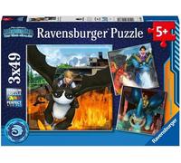 Ravensburger Dragons, The Nine Realms 3x 49 Piece Jigsaw Puzzles for Kids Age 5
