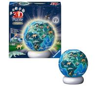 Ravensburger Earth at Night 72-Piece 3D Nightlight Puzzle - Glow-in-the-Dark Puzzle Toy for Kids & Adults, Relaxing Interactive Decor