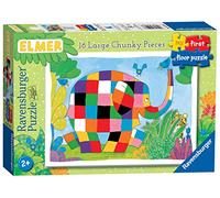 Ravensburger Elmer - My First Floor Puzzle - 16 Piece Jigsaw Puzzles for Kids - Educational Toddler Toys Age 24 Months and Up (2 Years Old)