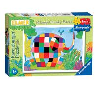 Ravensburger Elmer - My First Floor Puzzle - 16 Piece Jigsaw Puzzles for Kids - Educational Toddler Toys Age 24 Months and Up (2 Years Old)