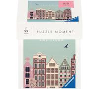 Ravensburger Erwachsenenpuzzle 99 Teile - Amsterdam | 99 piece mini art puzzle for Amsterdam, size 18 x 26 cm, for adults from 14 years and ideal as a gift.