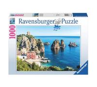 Ravensburger - Faraglioni Puzzle by Scopello Sicilia, 1000 Pieces, Landscape Puzzle for Adults and Children, Gift Idea for Her or Him, 70 x 50 cm