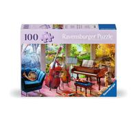 Ravensburger Feel Well - 4 Seasons in Music - 100 Piece Jigsaw Puzzle | Thicker Pieces Large Image Format and Included Stand | Premium Quality Puzzl