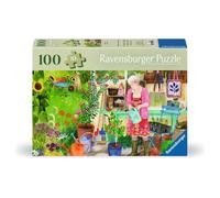 Ravensburger Feel Well - Gardening - 100 Piece Jigsaw Puzzle | A Blooming Paradise |Thicker Pieces, Large Image Format, and Included Stand | Premium Q