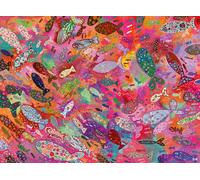 Ravensburger Fish in Fuchsia 500 Piece Jigsaw Puzzle - Colourful Underwater Fish Scene by Noemi Ibarz - Relaxing Mindful Puzzle for Adults & Teens
