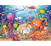 Ravensburger Fishie's Fortune 24 Piece Giant Floor Jigsaw Puzzle for Kids Age 3 Years Up - Educational Toddler Toys & Games