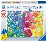 Ravensburger Floral Rainbow 300 Pieces Jigsaw Puzzles for Adults and Kids Age 9 Years Up - Large Format - 2024 Edition