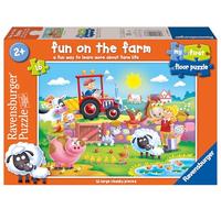 Ravensburger Fun on The Farm - My First Floor Jigsaw Puzzles for Toddlers Age 2 Years Up (24 Months) - 16 Pieces