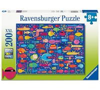 Ravensburger Funny Fish Friends 200 Piece Jigsaw Puzzle | Extra Large Pieces for Kids Age 8+ | Educational Ocean Puzzle Toy | Premium Quality for Children