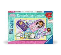 Ravensburger Gabby's Dollhouse Jigsaw Puzzles for Kids Age 3 Years Up - Toddler Toys - 2x 12 Pieces