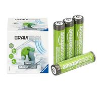 Ravensburger GraviTrax Power Lever, track extension, 8+ years, & Amazon Basics AAA Rechargeable 4 pack, 850mAh