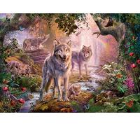 Ravensburger Great Outdoors Puzzle Series: Summer Wolves 300 Piece Jigsaw Puzzle for Adults - 82112 - Every Piece is Unique, Softclick Technology Means Pieces Fit Together Perfectly