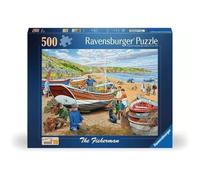 Ravensburger Happy Days at Work No.19 - The Fisherman 500 Piece Jigsaw Puzzle for Adults and Kids Age 10 Years Up - Nostalgia