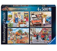 Ravensburger Happy Days Collection No.6 Nostalgic Work Day Memories 4x 500 Piece Jigsaw Puzzles for Adults and Kids Age 10 Years Up