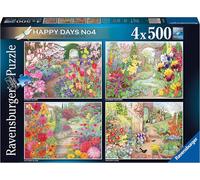 Ravensburger Happy Days Glorious Gardens 4X 500 Piece Jigsaw Puzzle for Adults &