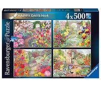 Ravensburger Happy Days Glorious Gardens 4X 500 Piece Jigsaw Puzzle for Adults & Kids Age 10 Years Up