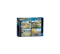 Ravensburger Happy Days No.3 Countryside Nostalgia 4x 500 Piece Jigsaw Puzzles for Adults and Kids Age 10 and Up
