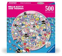 Ravensburger Hello Kitty Gifts - Circular Shaped 500 Piece Jigsaw Puzzle for Women, Girls, Adults and Kids Age 10 Years Up