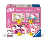 Ravensburger Hello Kitty Toys and Gifts - 4 in a Box Jigsaw Puzzles for Kids Age 3 Years Up - 12, 16, 20, 24 piece - 2025 Edition