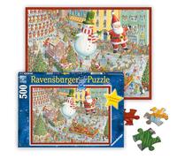 Ravensburger - Here Comes Christmas! - 500 Piece Jigsaw Puzzle - Featuring Santa and a Snowman as They Thrill The Crowd in The Big Parade - Premium Quality - Ages 12+