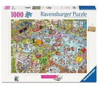 Ravensburger Holiday Resort No. 3 The Pool - 1000 Piece Jigsaw Puzzle | Ray’s Comic Series by Ray Nicolson | Funny Cartoon Puzzle for Adults & Families