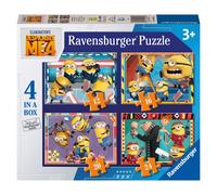 Ravensburger Minions Despicable Me 4 Jigsaw Puzzles for Kids Age 3 Years Up - 4 in a Box (12, 16, 20, 24 Pieces) -2024 Film
