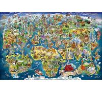 Ravensburger Illustrated World Map 5000 Piece Jigsaw Puzzle - Educational Puzzle for Adults & Kids, Premium Quality, Fun Family Activity