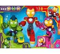 Ravensburger Iron Man & His Awesome Friends 24 piece Giant Floor Puzzle with Large Shaped Character pieces for Adults and Kids Age 3 Years Up