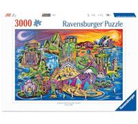Ravensburger Isle of Sights 3000 Piece Jigsaw Puzzle for Adults - Colourful World Landmarks, Premium Quality