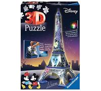 Ravensburger Italy - Disney Classics Tour Eiffel Puzzle, 3D Building, Night Edition, 12520