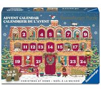 Ravensburger Jigsaw Puzzle Advent Calendar Christmas at Home - 24 x 56 Piece Festive Puzzles by Claire Wilson - Build Individually or Create One Large Christmas Puzzle