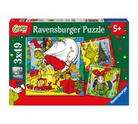 Ravensburger - Jigsaw the Grinch Gift Idea for Children 5+ Years Educational and Stimulating Game 3 Puzzles of 49 Pieces 21 x 21 cm