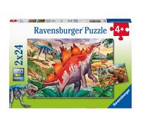 Ravensburger Jurassic Wildlife 2 x 24 Piece Jigsaw Puzzle Set for Kids