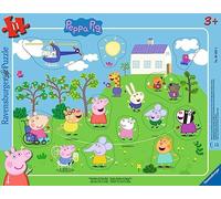 Ravensburger Kinderpuzzle 05697 - Seilspringen mit Peppa Wutz - 11 Teile Peppa Pig Rahmenpuzzle für Kinder ab 3 Jahren