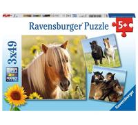 Ravensburger Children's Puzzle 08011 Love Horses Puzzle for Children from 5 Years Puzzle with 3 x 49 Pieces