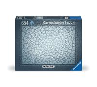 Ravensburger Krypt Silver 654 Piece Challenge Jigsaw Puzzle for Adults - 12000071 - Handcrafted Tooling Made in Germany Every Piece Fits Together Pe