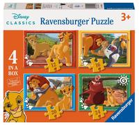 Ravensburger Disney Lion King Toys - 4 in a Box Jigsaw Puzzles for Kids Age 3 Years Up - 12, 16, 20, 24 Pieces