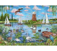 Ravensburger Life Along the Broads 1000 Piece Jigsaw Puzzle by Debbie Cook - Norfolk Broads & British Wildlife Puzzle for Adults