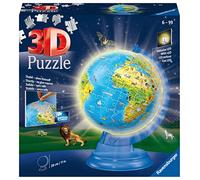 Ravensburger Light Up World Globe for Children Age 6 Years Up - 3D Jigsaw Puzzle - 180 Pieces + Accessories - No Glue Required