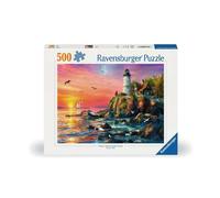 Ravensburger 12000217 - Lighthouse at Sunset - 500 pieces jigsaw puzzle - Puzzle for adults and kids age 12 years up,