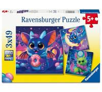 Ravensburger Little Demons Jigsaw Puzzle for Kids Age 5+ - Ravensburger 3 x 49 Piece Jigsaw Puzzle Set with Cute Fantasy Creatures & Colourful Magical Artwork