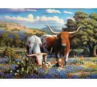 Ravensburger 12000826 Longhorns 500 Piece Jigsaw Puzzle for Adults and Kids Age